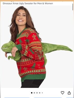 Ugly Christmas Sweater Dinosaur